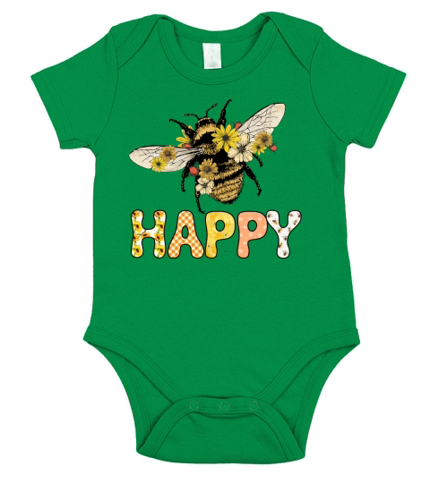 Happy Short Sleeve Baby One-Piece