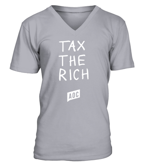 Tax The Rich AOC V-Neck T-shirt