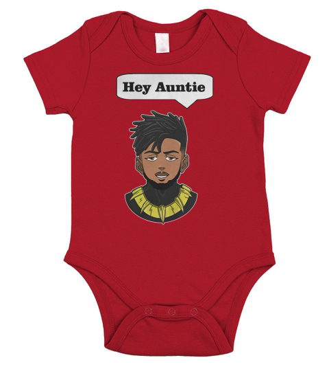 Erik Killmonger Hey Auntie Short Sleeve Baby One-Piece