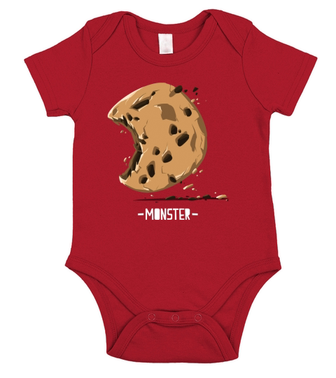 Cookie disaster, The real chocolate chip monster is here Short Sleeve Baby One-Piece