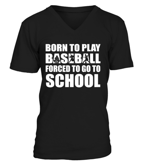 BORN TO PLAY BASEBALL V-Neck T-shirt