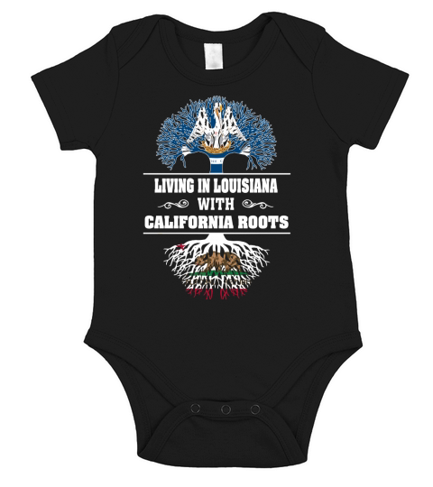 LIVING IN LOUISIANA WITH CALIFORNIA ROOTS Short Sleeve Baby One-Piece