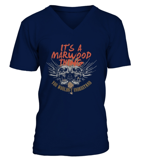Funny Vintage Style Tshirt for MARWOOD V-Neck T-shirt