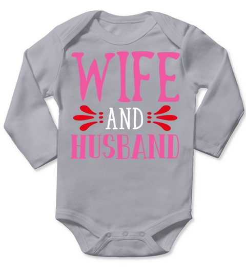 Wedding Wife and husband Long Sleeve Baby One-Piece