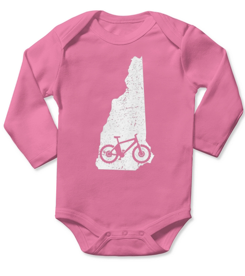 New Hampshire Mountain Bike Shirt Long Sleeve Baby One-Piece