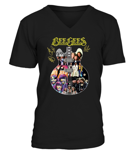 Bee Gees Guitarist Band Signatures V-Neck T-shirt