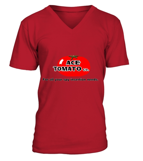 Ace Tomato Spy Insertion Funny T-Shirt V-Neck T-shirt