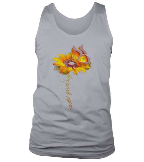 Butterfly sunflower never give up Tank Top Unisex