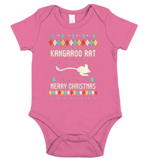 Kangaroo Rat Christmas T-Shirt, Sweater Vintage Retro TShirt Short Sleeve Baby One-Piece