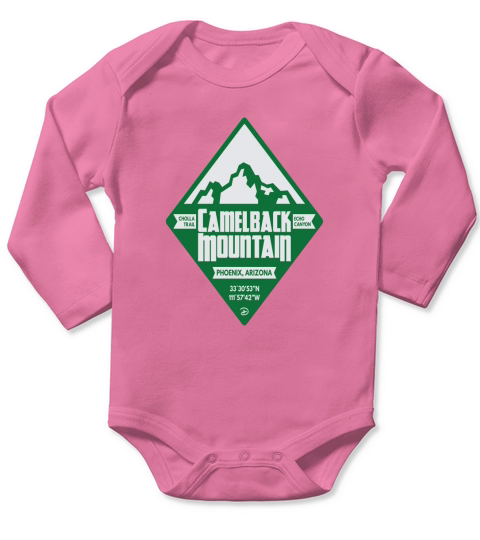 Camelback mountain cactus Long Sleeve Baby One-Piece