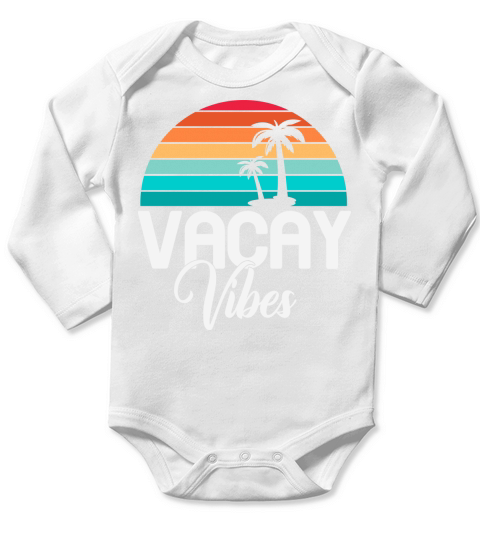 Vacay vibes Vacation Summer Long Sleeve Baby One-Piece