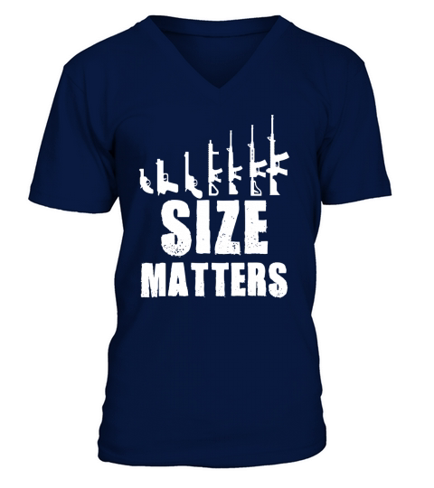Size Matters - Gun Freedom &amp;amp;amp; Military Pride V-Neck T-shirt