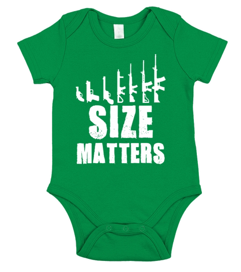 Size Matters - Gun Freedom &amp;amp;amp; Military Pride Short Sleeve Baby One-Piece