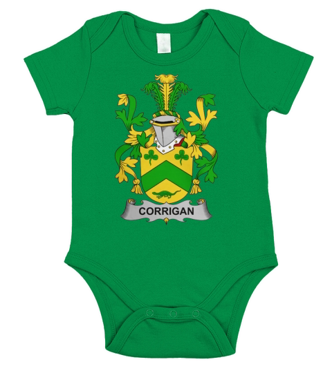 Corrigan Family Crest Irish Family Crests II Short Sleeve Baby One-Piece