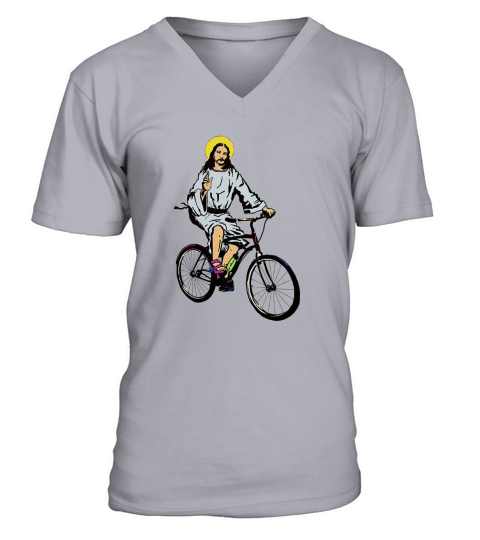 Christ on a bike T-Shirt V-Neck T-shirt
