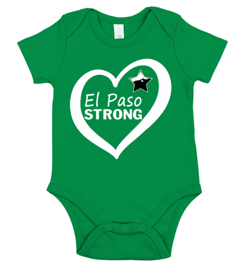 El Paso Strong Star Heart shirt Short Sleeve Baby One-Piece