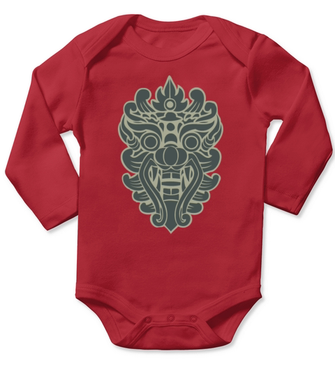 Thai Dragon From    The Beach Long Sleeve Baby One-Piece