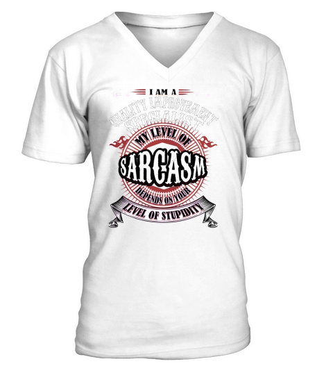 QUALITY IMPROVEMENT SPECIALIST Sarcasm V-Neck T-shirt