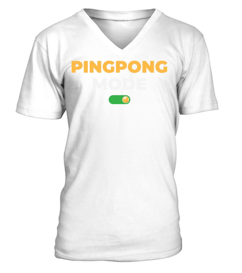 Ping Pong Playing Mode On V-Neck T-shirt