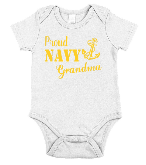Proud US Navy Grandma shirt Short Sleeve Baby One-Piece