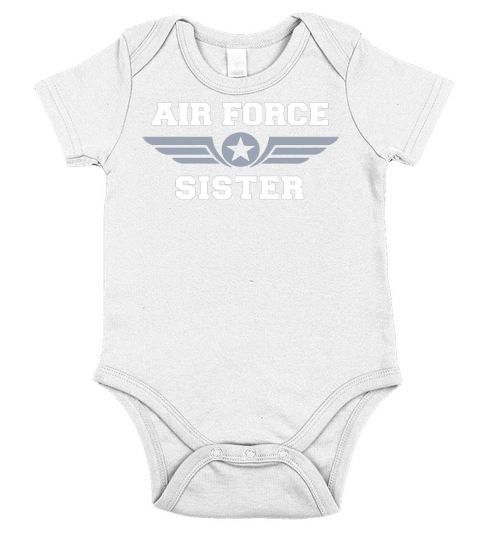 Air Force Sister T-Shirt Short Sleeve Baby One-Piece