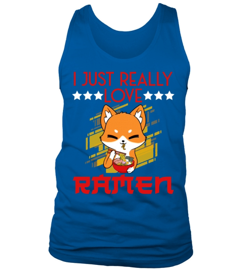 Fox I Just Really Love Ramen Egg Soup Bowl Crab Tank Top Unisex
