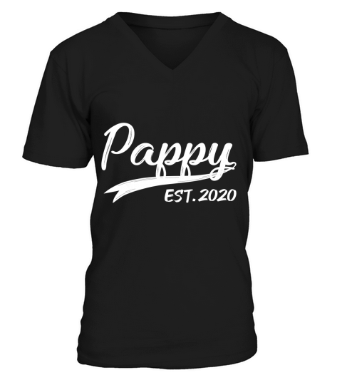 Men Pappy Established 2020 Shirt Fathers Day Gift T-Shirt - Unisex Long Sleeve V-Neck T-shirt