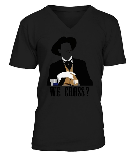 We Cross Tombstone V-Neck T-shirt