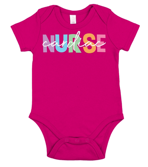 Nurse cardiac Short Sleeve Baby One-Piece