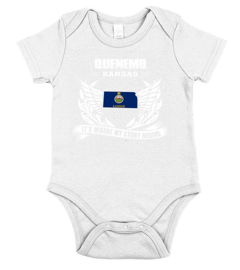 Quenemo Kansas Its Where My Story Begins Short Sleeve Baby One-Piece