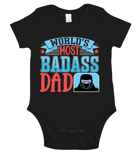 Worlds most badass dad Short Sleeve Baby One-Piece