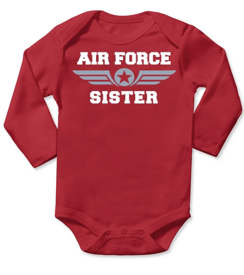 Air Force Sister T-Shirt Long Sleeve Baby One-Piece
