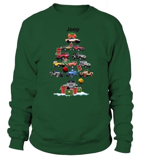 Jeep christmas tree shirt, hoodie, sweater, longsleeve t-shirt Sweatshirt Unisex