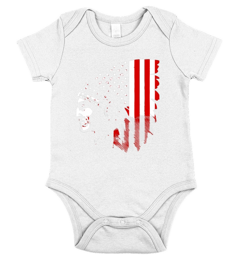 Native american us flag Short Sleeve Baby One-Piece