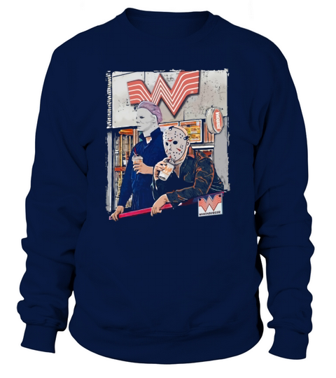 Michael Myers and Jason Voorhees drinking Whataburger Sweatshirt Unisex