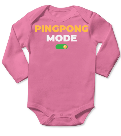 Ping Pong Playing Mode On Long Sleeve Baby One-Piece