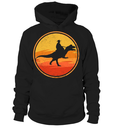 T Rex Boy   Cowboy Riding Tyrannosaurus Rex Hoodie Unisex