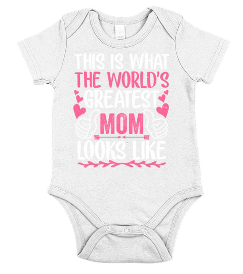 this is what the worlds greatest mom looks like Short Sleeve Baby One-Piece