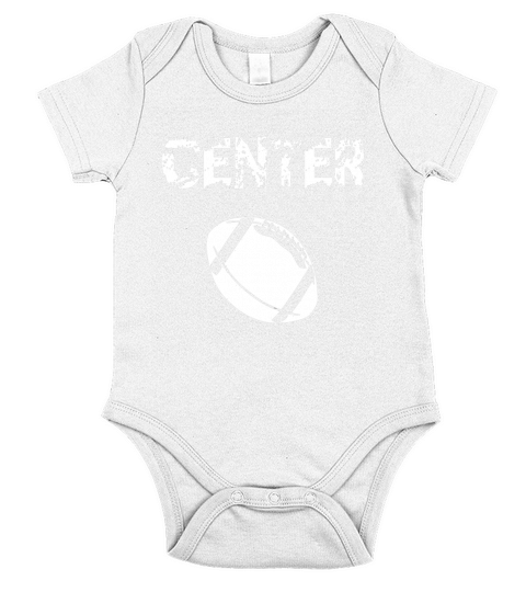 Football Center Position T Shirt Gift Idea Offensive Lineman Short Sleeve Baby One-Piece