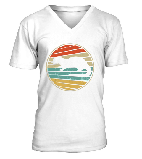 Cute Sea Otter Gift Retro Vintage 70S 80S Animal Lover Fun T-Shirt V-Neck T-shirt