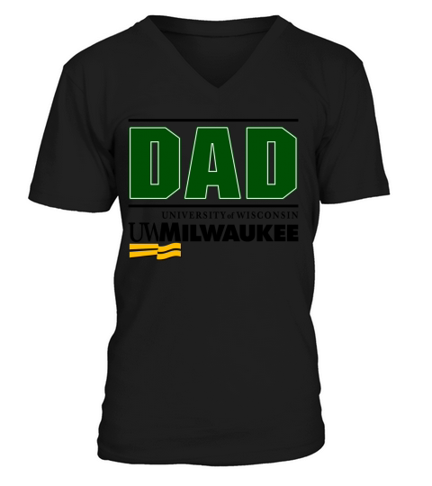 University Of Wisconsin Milwaukee Proud Dad Parents Day 2020 V-Neck T-shirt