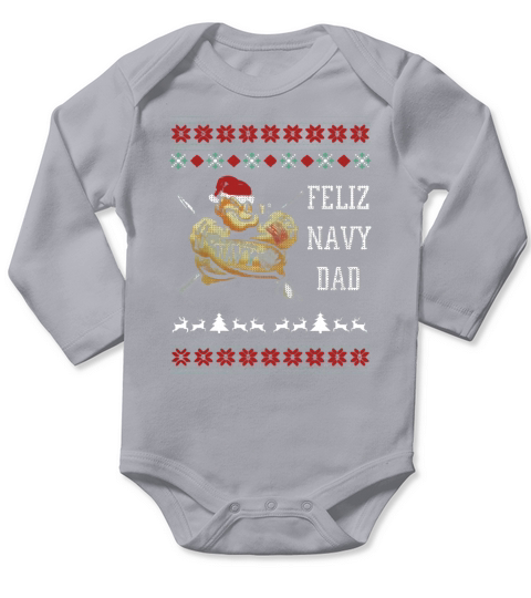 Popeye Feliz Navy Dad Christmas Long Sleeve Baby One-Piece