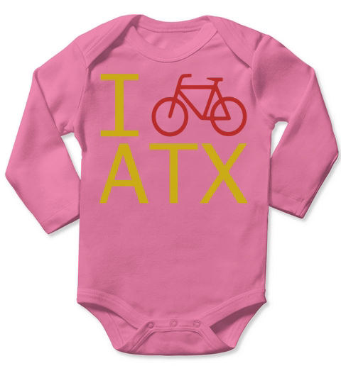 I Bike Austin Long Sleeve Baby One-Piece