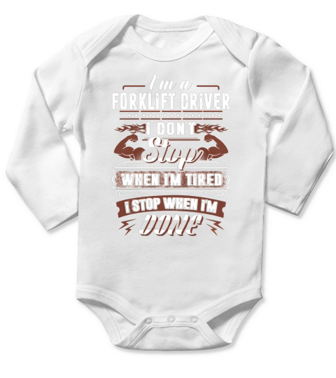 Forklift Driver Long Sleeve Baby One-Piece