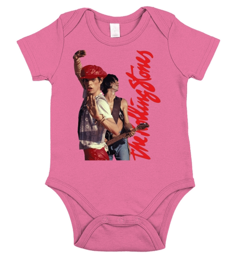 Young Mick Jagger and Keith Richards Short Sleeve Baby One-Piece