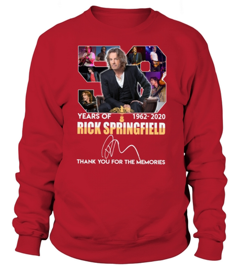 58 Years of Rick Springfield 1962-2020 thank you for memories signature Sweatshirt Unisex