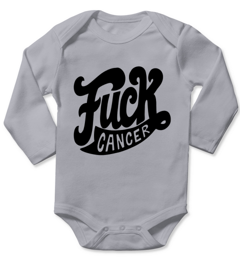 Fuck Cancer Long Sleeve Baby One-Piece