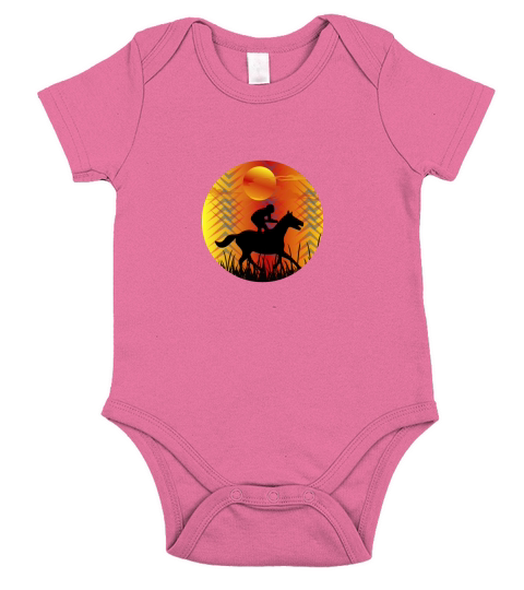 Horse retro(17) Short Sleeve Baby One-Piece