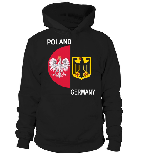 Half German Half Polish Heritage Pie Chart T-shirt Hoodie Unisex
