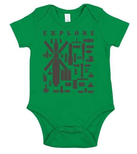 Space Telescopes Short Sleeve Baby One-Piece
